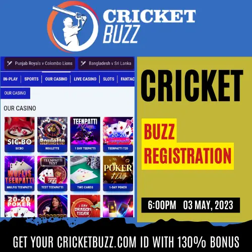 Cricketbuzz.com registration- Signup and create account